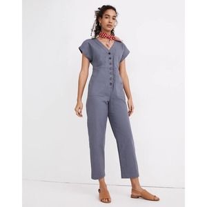 Madewell Cap Sleeve Jumpsuit Coveralls in Periwinkle Blue Size XXS